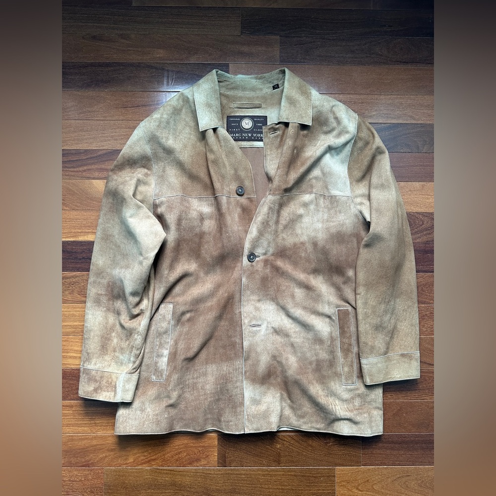 Marc New York Andrew Marc Brown Suede Leather Jacket Men’s XL